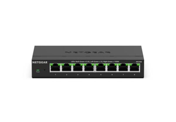 NETGEAR MS308 - Switch - multi-gigabit - ikke-styrt - 8 x 100/1000/2.5G - stasjonær, veggmonterbar