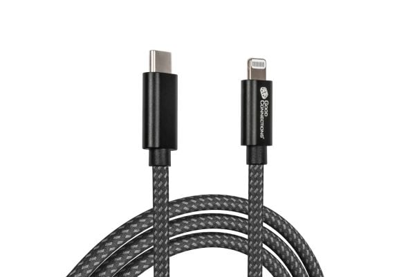 Good Connections USB 2.0-lade- og datakabel for iPhone/iPad/iPod USB-C-plugg til Lightning - Den høykvalitets og offisielt Apple-sertifiserte Light...