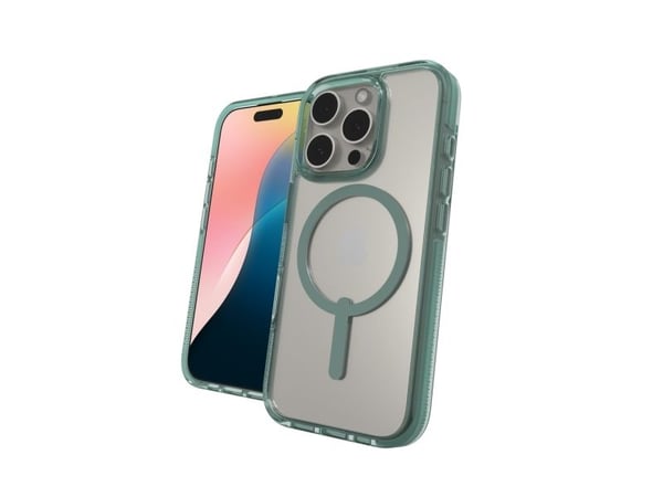Zagg Santa Cruz Snap - Baksidedeksel for mobiltelefon - MagSafe-samsvar - grafen - grønn - for Apple iPhone 16 Pro