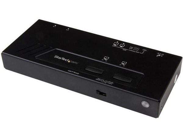 StarTech.com 2x2 HDMI Matrix Switcher - 4K UltraHD HDMI Switch with Fast Switching, Auto-Sensing and Serial Control (VS222HD4K) - Video/audio switc...