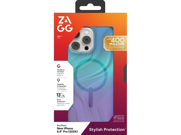 ZAGG Milan Snap - Baksidedeksel for mobiltelefon - MagSafe-samsvar - dyp aurora - for Apple iPhone 16 Pro Max