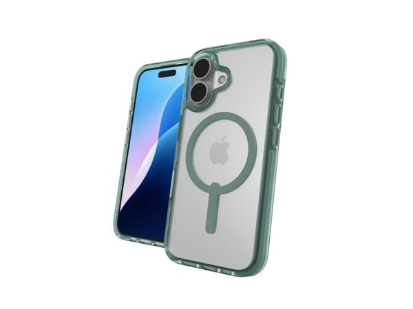 Zagg Santa Cruz Snap - Baksidedeksel for mobiltelefon - MagSafe-samsvar - grafen - grønn - for Apple iPhone 16