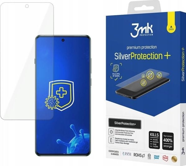 3MK 3MK SilverProtect+ OnePlus 12 5G Märkäasennus antimikrobinen kalvo 3MK 3MK SilverProtect+ OnePlus 12 5G Märkäasennus antimikrobinen kalvo
