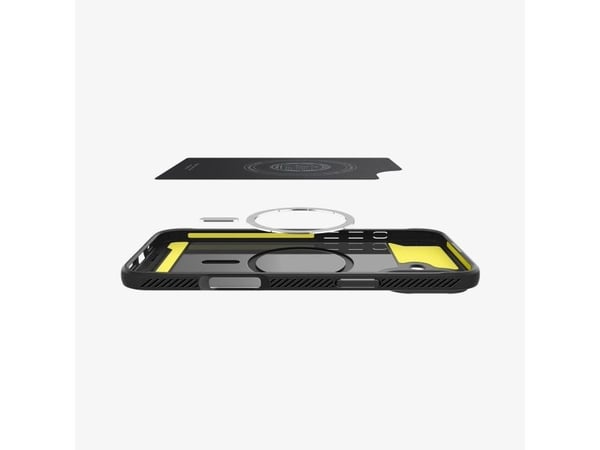 Spigen Rugged Armor (MagFit), Mobilskal, Apple, iPhone 16, 15,5 cm (6.1"), Svart