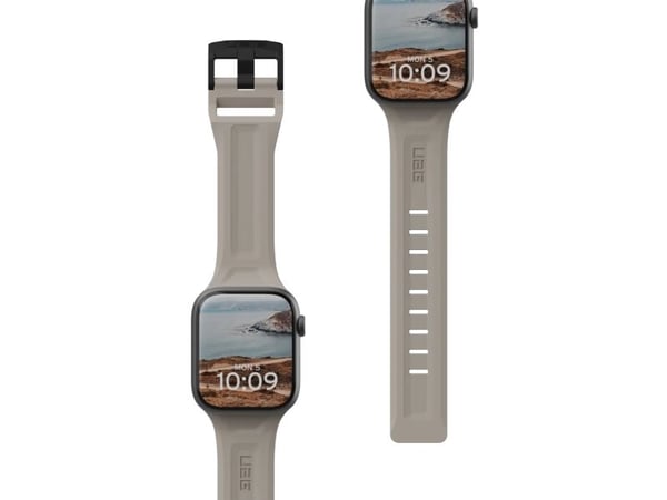 Urban Armor Gear 191498113636, Klokkereim, Apple, Watch Series 9, 8, SE 2, 7, 6, 5, 4, 3, 2, 1, SE, Silikon, Rustfritt stål, Svart