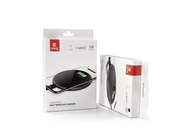 Crong PowerSpot, Innendørs, USB, Trådløs lading, Hvit
