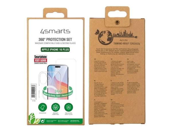 4smarts 541196, Etui, Apple, Apple iPhone 16 Plus, 17 cm (6.7"), Gjennomsiktig