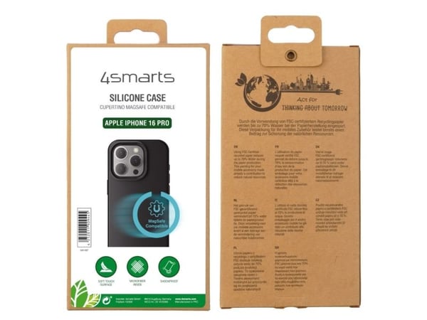 4smarts 541187, Suojus, Apple, iPhone 16 Pro, 16 cm (6.3"), musta