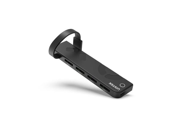 Unitek - USB-hub / minnekortleser for spillkonsoll - 4-in-1 - svart