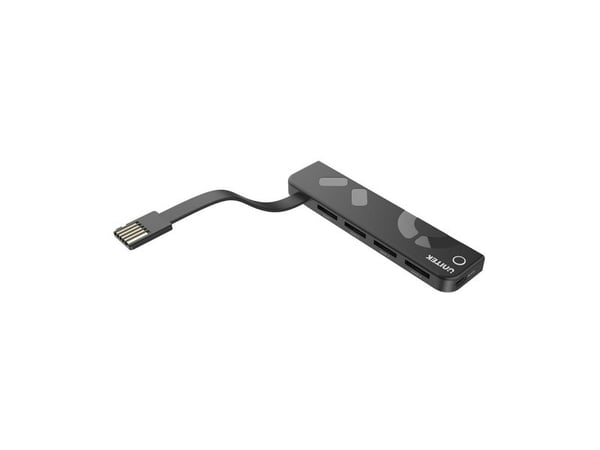 Unitek - USB-hub / minnekortleser for spillkonsoll - 4-in-1 - svart