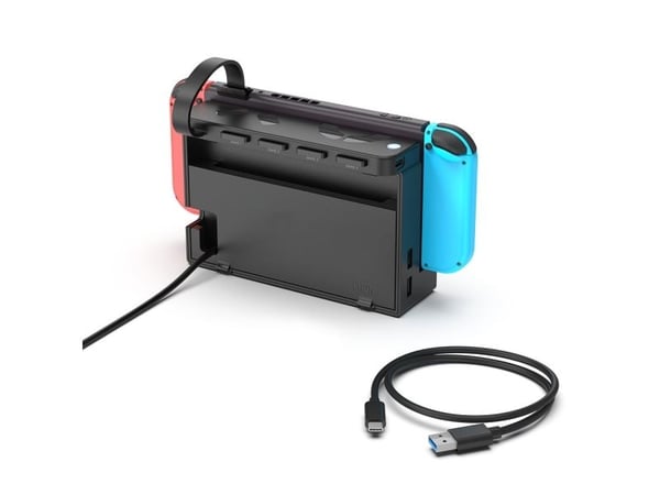 Unitek - USB-hub / minnekortleser for spillkonsoll - 4-in-1 - svart