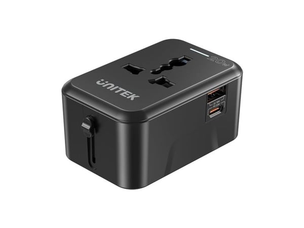 UNITEK P1120ABK01, Universell, Universell, Type C (Europlug), Type G (UK), Type I (AU), Type C, Type G (UK), Type I (AU), 100 - 250 V, 50/60 Hz