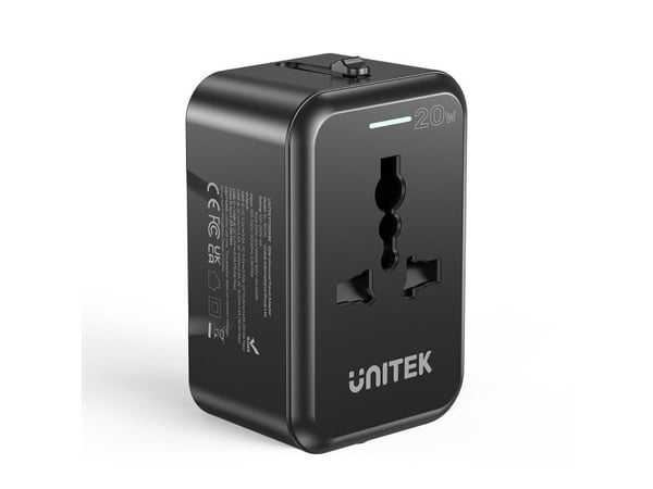 UNITEK P1120ABK01, Universell, Universell, Type C (Europlug), Type G (UK), Type I (AU), Type C, Type G (UK), Type I (AU), 100 - 250 V, 50/60 Hz