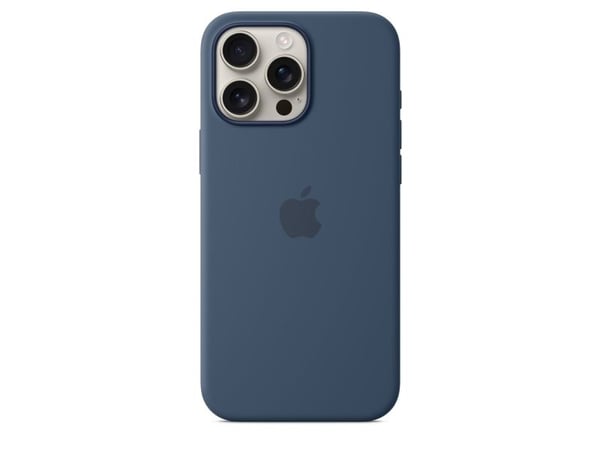 Apple - Baksidedeksel for mobiltelefon - MagSafe-samsvar - silikon - denim - for iPhone 16 Pro Max