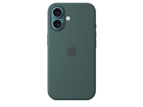 Apple - Baksidedeksel for mobiltelefon - MagSafe-samsvar - silikon - sjøgrønn - for iPhone 16