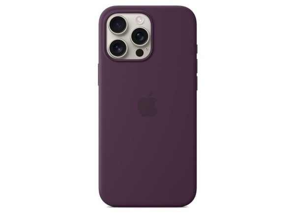 Apple - Baksidedeksel for mobiltelefon - MagSafe-samsvar - silikon - plomme - for iPhone 16 Pro Max
