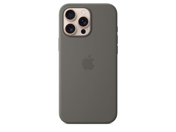 Apple - Baksidedeksel for mobiltelefon - MagSafe-samsvar - silikon - steingrå - for iPhone 16 Pro Max