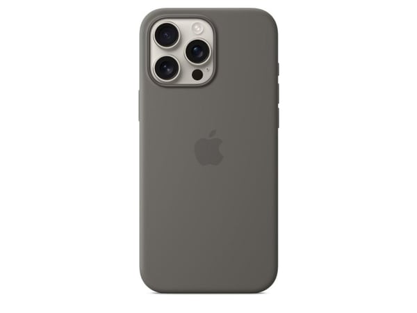 Apple - Baksidedeksel for mobiltelefon - MagSafe-samsvar - silikon - steingrå - for iPhone 16 Pro Max