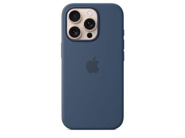 Apple - Baksidedeksel for mobiltelefon - MagSafe-samsvar - silikon - denim - for iPhone 16 Pro