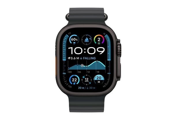 Apple - Klokkerem forlengelse for smart armbåndsur - 49 mm, svart titanfinish - 130 - 250 mm - svart