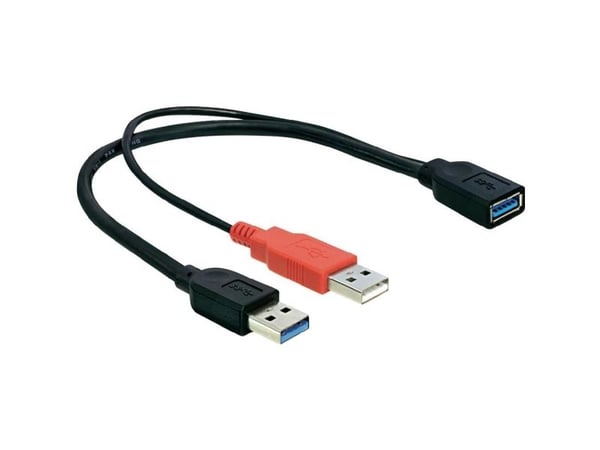 Delock - USB-kabel - USB-type A (hunn) til USB (kun strøm), USB-type A (hann) - USB 3.0 - 30 cm
