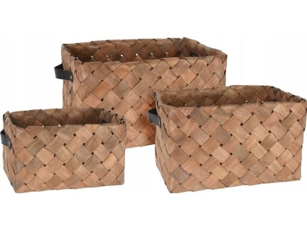 Home Styling Collection sett med tre flettede kurver