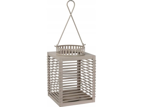Home Styling Collection lanterne i metall med dekorativt håndtak, grå