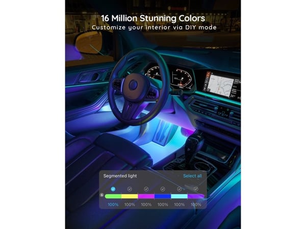 Govee LED Strip Govee RGBIC Interiør Billys Smart Strip Light Transparent Bluetooth