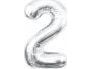 GoDan Balon foliowy B&C cyfra 2 srebrna 85cm