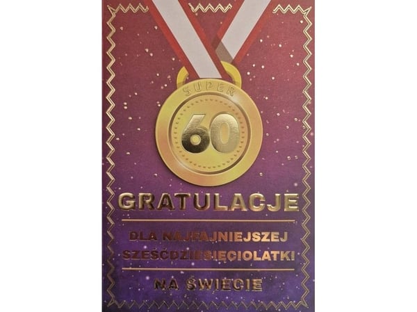 Yeku Grattiskort Födelsedag 60 medaljer dam