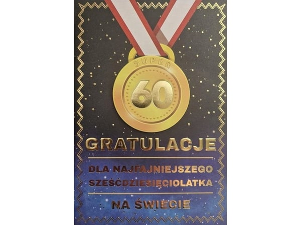 Yeku inbjudningskort 60 medaljer för män Yeku inbjudningskort 60 medaljer för män