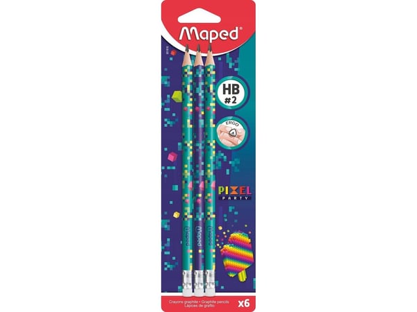 Teka Pixel HB 6kpl pyyhekumi kynä MAPED