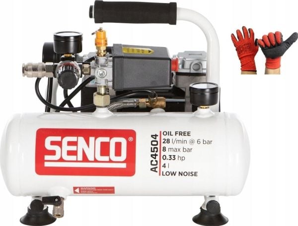Sprężarka SENCO Silent luftkompressor 4 l, AC4504, SENCO