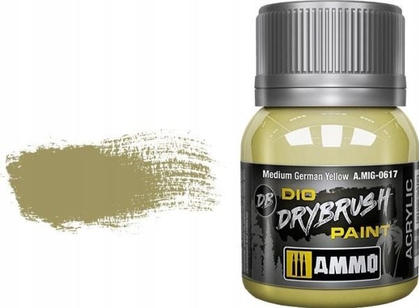 Vallejo Ammo DIO Drybrush - Medium German Yellow
