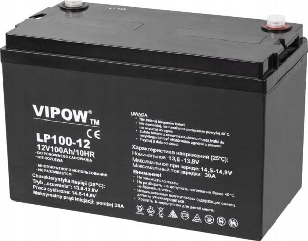 Vipow gelbatteri VIPOW 12V 100Ah