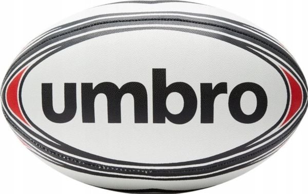 Umbro rugbyball 26762U R.5 hvit/rød/sort