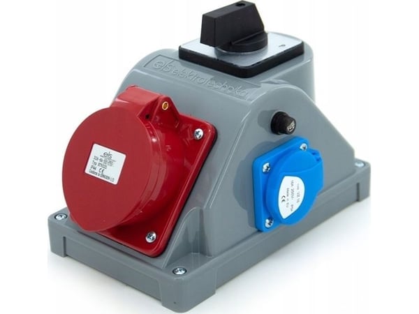 ELS Sähkötekniikka Kytkinlaitteet COMBOPOL 32A/5 + GS 230V + L-0-P erottimet, seinä- / pinta-asennuskotelo, N1T01LP, N1T01LP