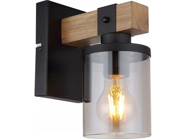 Vegglampe Globoeasterneurope Globo Lila 15555W 1x60W E27 tre/svart