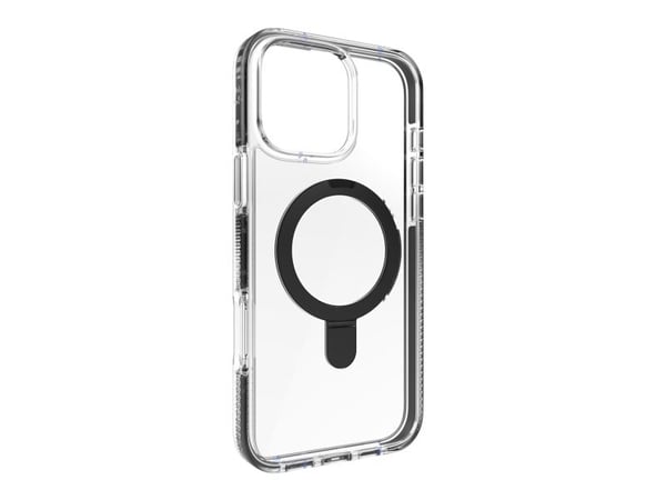Zagg Santa Cruz Snap - Baksidedeksel for mobiltelefon - med ringstativ - MagSafe-samsvar - grafen - svart, gjennomsiktig - for Apple iPhone 16 Pro Max