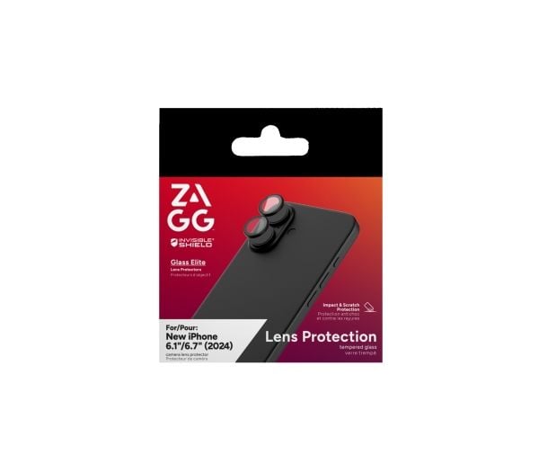 ZAGG InvisibleShield Glass Elite - Linsebeskytter for mobiltelefon - for Apple iPhone 16, 16 Plus
