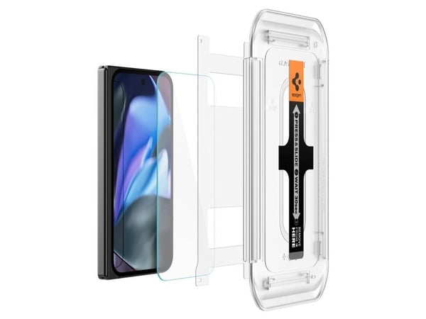 Spigen GLAS.tR EZ Fit, Google, Google Pixel 9 Pro Fold (2024), Støvresistent, Ripebestandig, Gjennomsiktig, 2 stykker