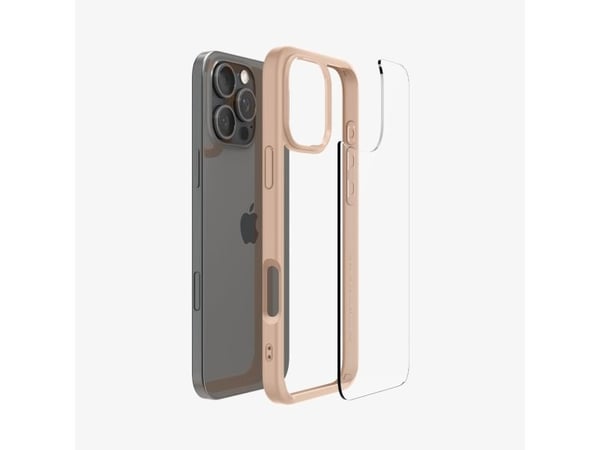 Spigen Ultra Hybrid, Etui, Apple, iPhone 16 Pro, 16 cm (6.3"), Rosa, Gjennomsiktig