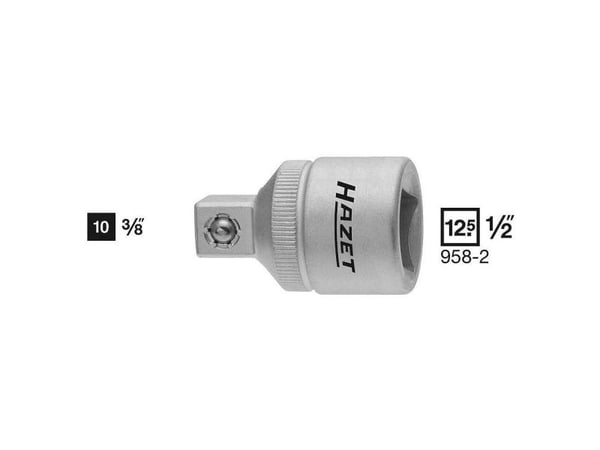 HAZET 958-2, 1 stykker, 25,4 / 2 mm (1 / 2"), 36 mm, 60 g
