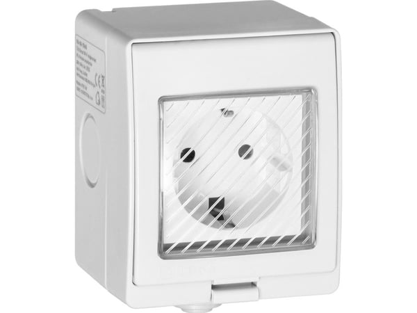 Orno Pinta-asennettava pistorasia IP55 Tuya Smart Wi-Fi, Schuko