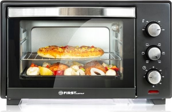 TZS First Austria FA-5042-2, Elektrisk ovn, 19 l, 1380 W, 19 l, Benkeplate, Sort