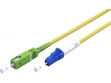 Valokaapeli (FTTH), yksimuotokaapeli (OS2) keltainen, keltainen (Simplex), 20 m