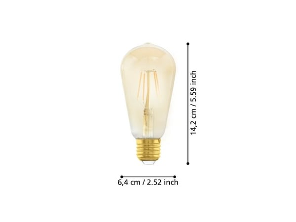 EGLO E27 ST64 4W 270LM 2200K AMBER KOLLI 8