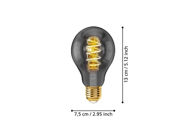 EGLO E27 A75 SPIRAALI 4W 100LM 2000K DÆMPB. SAVUINEN #8