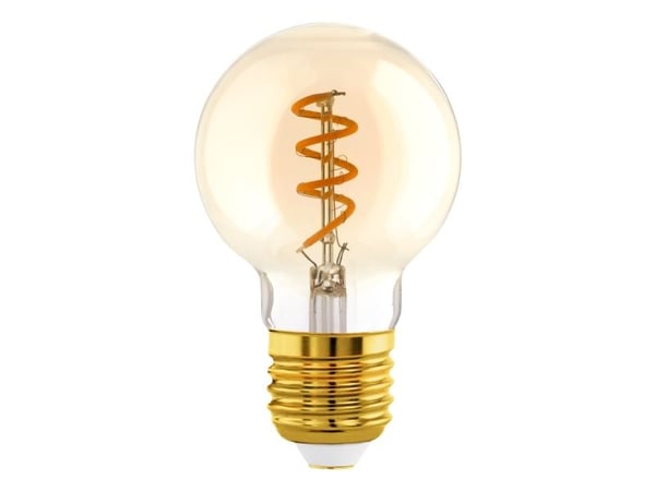 Eglo - LED-filamentlyspære - form: G60 - E27 - 4 W (ekvivalent 15 W) - varmt hvitt lys - 2000 K - ravgul
