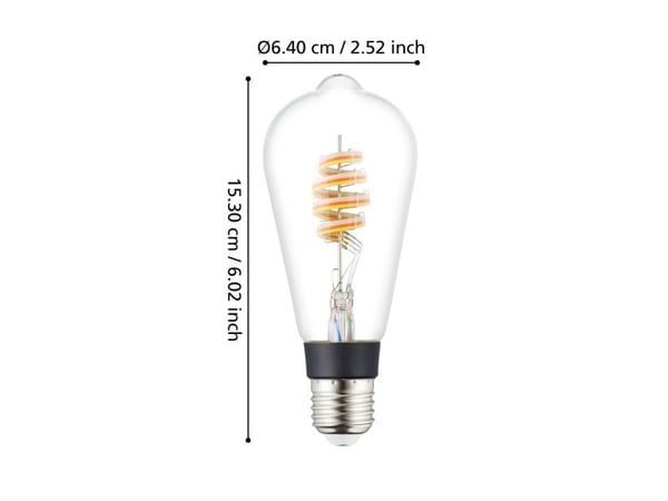 EGLO E27 LED-Z ST64 RGBW 4,9W 400LM CLEAR
